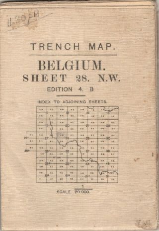 Ww1 1917 Belgium Trench Map,  Ypres,  Wwi,  In