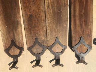 General Electric Antique Ceiling Fan 1920’s 4 Wood Blades 4