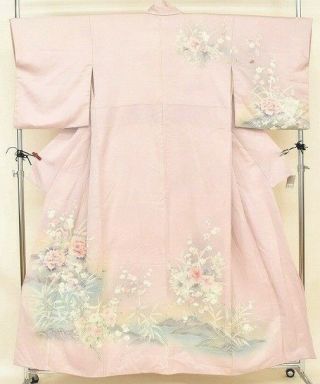 Vintage Japanese Kimono Wedding /silk Pink/ Womens 3nfuji17359
