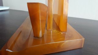 Art Deco Amber Color Bakelite Catalin Desk Set 602 g 7