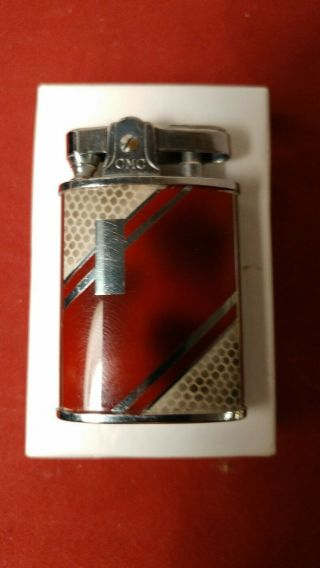 Lighter Vintage Continental Cmc Burgandy Chorme Not Fired