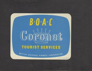 Six Boac Airlines Luggage Labels,  One Card