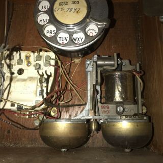 Antique Stromberg Carlson Oak Wall Phone,  Crank Type Telephone,  Dual Bell 3