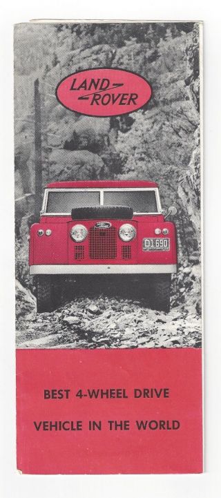 Vintage 1957 ? Land - Rover Brochure " Best 4 - Wheel Drive Vehicle In The World "