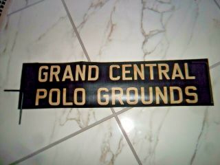 Nyc Subway Sign Grand Central Ny Mets Yankees Polo Grounds Manhattan Roll Sign