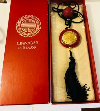 Rare 1978 Estee Lauder Cinnabar " Treasure Of The Orient " Solid Perfume Orig Box