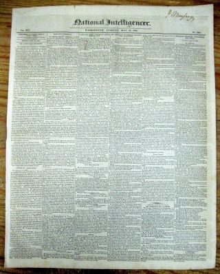 1844 Newspaper W Report Mormon Leader Joseph Smith As Candidate Forus President