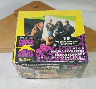 1991 Case Proset Stars Musicards Series Ii Display Box 36 Packs