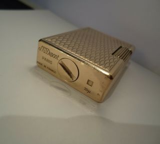 S.  T.  Dupont Line 1 Lighter - Rose Gold Plated - Fitted Leather Case - Serviced 10