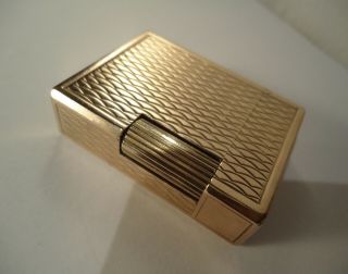 S.  T.  Dupont Line 1 Lighter - Rose Gold Plated - Fitted Leather Case - Serviced 7