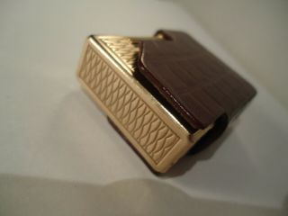 S.  T.  Dupont Line 1 Lighter - Rose Gold Plated - Fitted Leather Case - Serviced 8