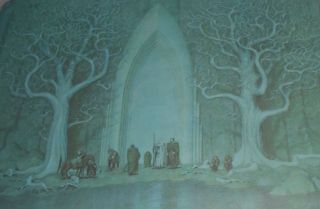Steve Hickman The Watcher at the Gate Poster Print 1976 Fantasy 2