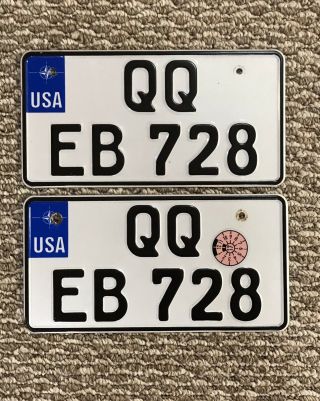 Us Military Forces In Germany Old 2017 License Plate Vehicle Registration Nato