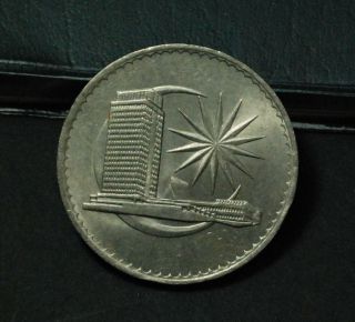 Malaysia $1 1971 (1 Ringgit),  1st Series Coin,  Royal Uk Variety (ef)