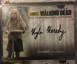 The Walking Dead Season 4 Part 1 Kyla Kenedy As Mika Samuels Autograph Kk2