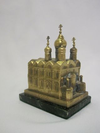 Building.  Bronze.  Church.  Model Of The Archangel Cathedral.  Moscow Kremlin