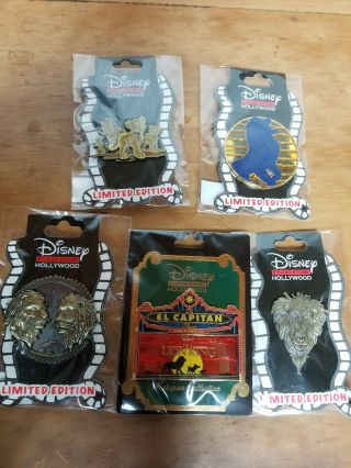 Disney Dssh Dsf Lion King Set Of 5 Pins Simba Scar Mufusa Rafiki Marquee And.
