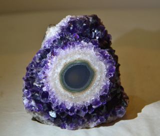 Big Stalactite Amethyst Eye 10 Cm 4 In From Artigas Uruguay Aaa Deep Violet