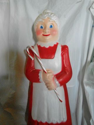 Christmas Blow Mold Mrs.  Claus with Candy Cane Lighted Union Products 2