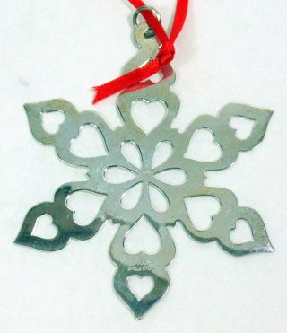 Retired James Avery Sterling Silver Christmas Tree Ornament Snowflake