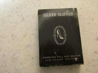 Pricedrop Black Silver Slipper Casino Deck With 2 Silver Slipper Dice