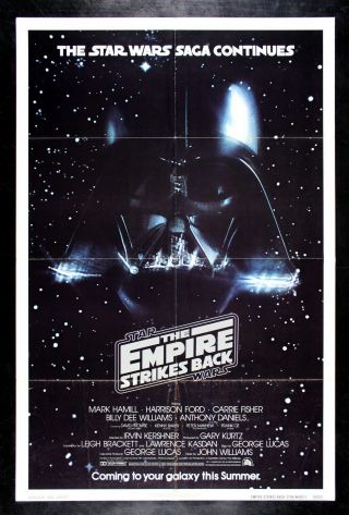 The Empire Strikes Back ✯ Cinemasterpieces Star Wars Movie Poster 1980