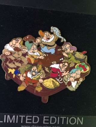 Disney Seven Dwarfs Thanksgiving Dinner Proof Series Jumbo Pin Le 500