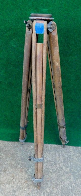 Wooden Collapsible Leg Survey Tripod For Transit / Level Antique Surveying