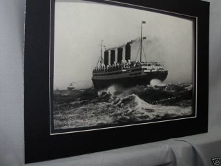 1914 Ss Aquitania Steamship York Harbor Exhibit