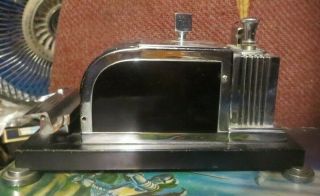 Antique 1930s Deco Black Silver Ronson Table Lighter Kaupman