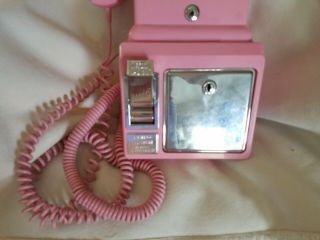 Crosley Pink Retro Pay Phone Telephone Wall Mount Push Button Phone FUN 3