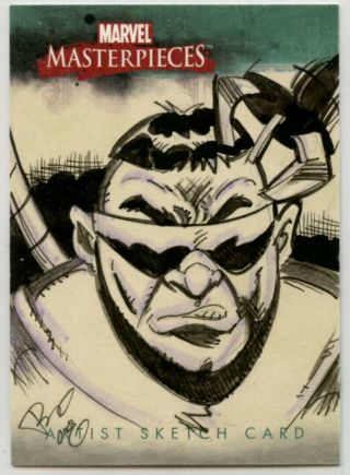 2008 Marvel Masterpieces 3 Sketch Card - Brian Walker - Doctor Octopus