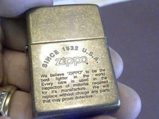 Zippo D - - X Antique Brass - Since 1932 Usa