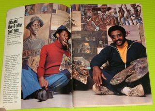 1976 Tv Article African American Artist Ernie Barnes Afl Football Jimmie Walker