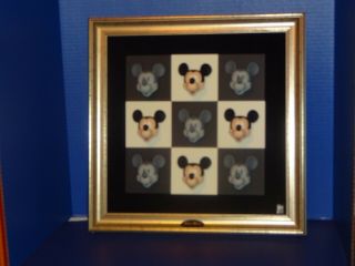 Disney Sculpted Mickey Mouse Checker Relief Jie Sweden Resin Mickey Heads
