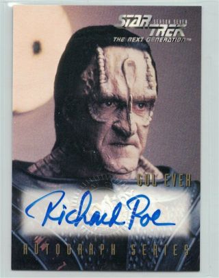 Star Trek Tng Season 7 Auto Card A13 Richard Poe