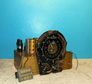 Zenith 12s568 Shutter Dial Radio Chassis Only For Parts/restoration