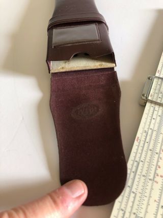 Vintage POST Versalog 1460 Hemmi Bamboo Slide Rule Model W/Leather Case Japan 7