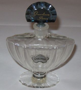 Vintage Guerlain Shalimar Baccarat Style Glass Perfume Bottle/stopper 3 Oz - 2