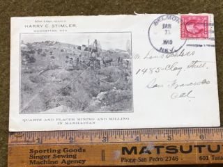 1915 Belmont Nevada Letter Written By Harry Stimler Discoverer Of Goldfield Nev
