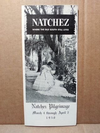 1950 Natchez Mississippi Travel Brochure Antebellum Home Tour Plantations