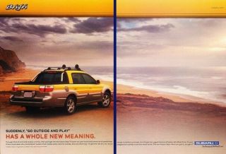 2003 Subaru Baja 2 - Page Advertisement Print Art Car Ad K41