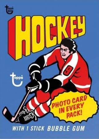 2018 Topps 80th Anniversary Wrapper Art Card 72 - 1976 Hockey