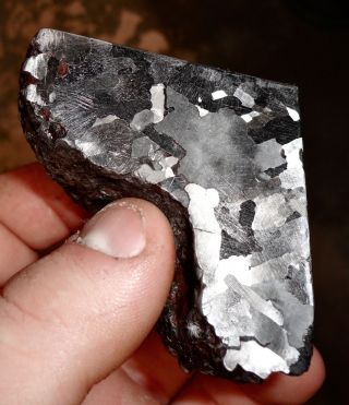 450 Gm.  Etched Campo Del Cielo Meteorite Triple Cut