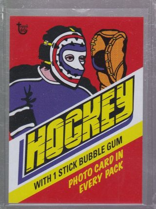 2018 Topps 80th Anniversary Wrapper Art Card 93 - 1977 Hockey Print Run 204