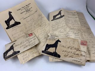 Antique 1913 Handwritten Letters Mcconnell Horse Breeders Princeton Ky