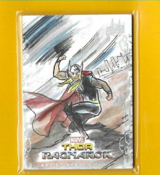 D4261 Marvel Thor Ragnarok Sketch Card 1/1