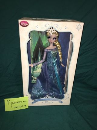 Disney Store Snow Queen Elsa Frozen Doll 17 " Limited Edition 2500 Le