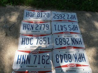 Ohio - Front License Plate For Arts/crafts/bird Houses Set Of 12