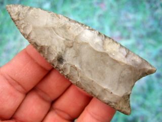 Fine 3 5/8 Inch Kentucky Redstone Clovis Point With Arrowheads Artifacts